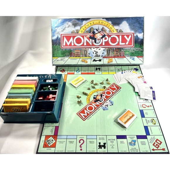 Monopoly Deluxe Edition Vintage 1995 Parker Brothers Board Game - Picture 3 of 14